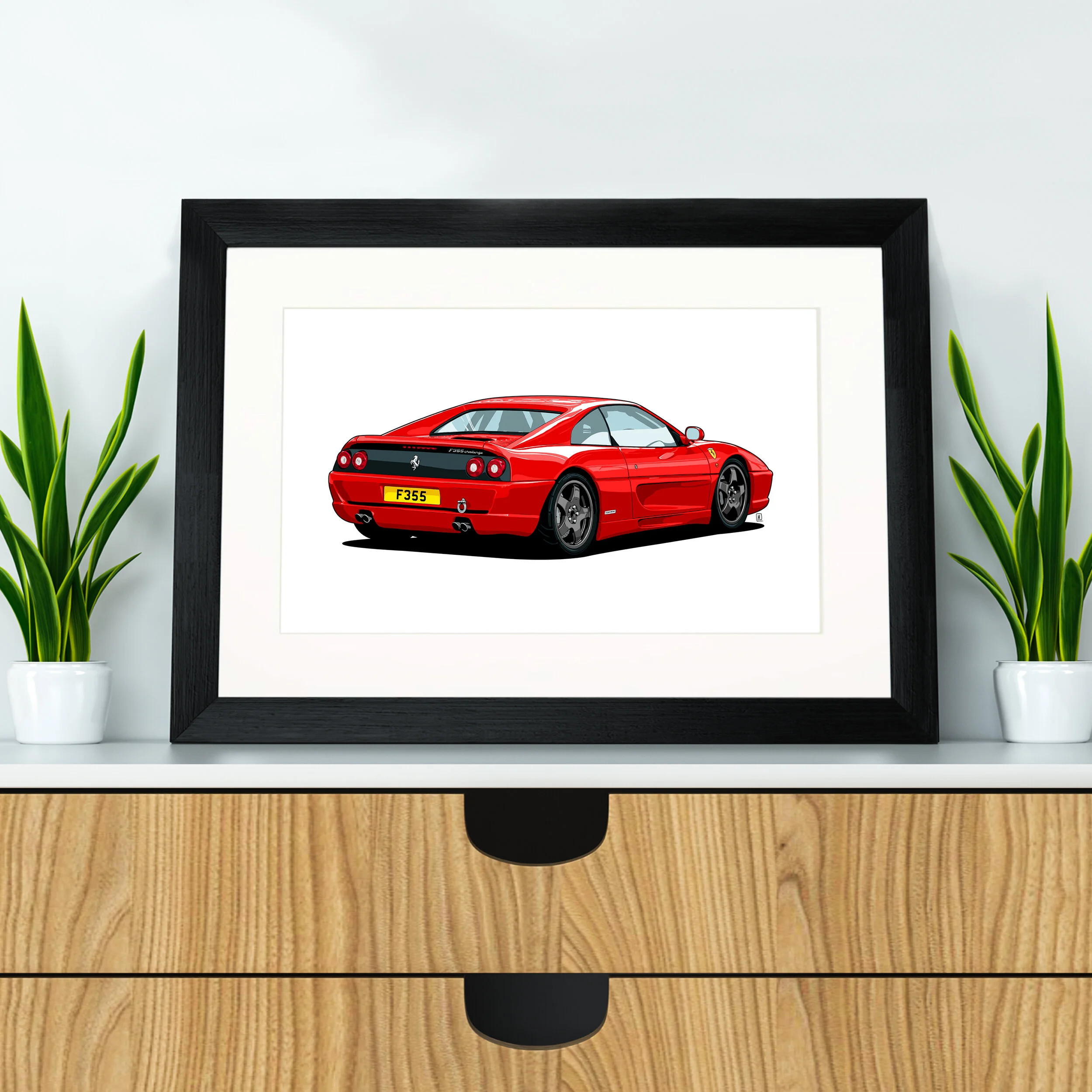 Nissan 300ZX open edition sports car artwork print - Different